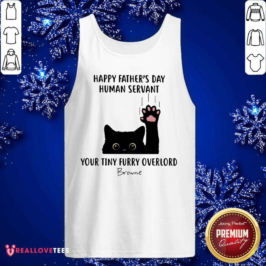 Black Cat Happy Fathers Day Human Servant Shirt