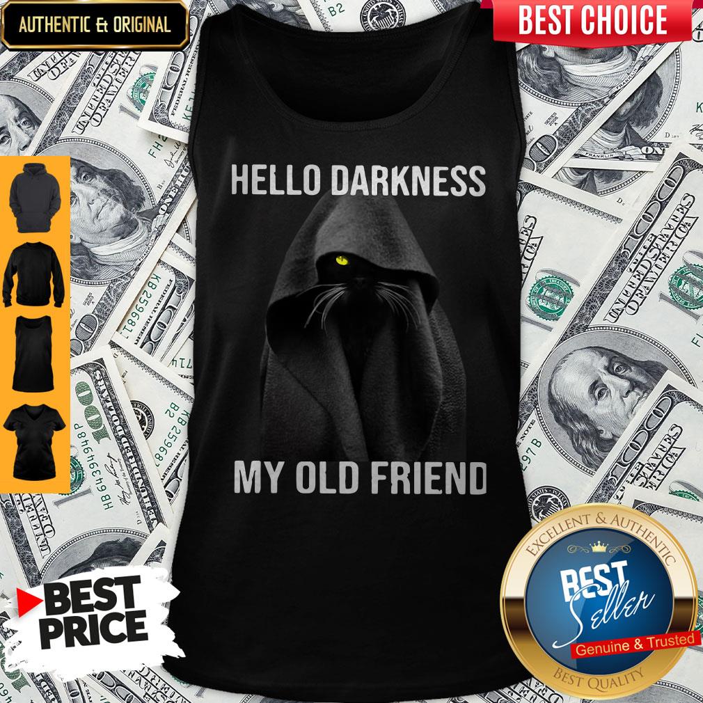 Black Cat Hello Darkness My Old Friend Shirt
