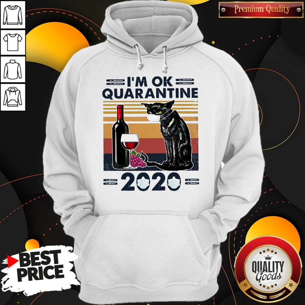 Black Cat I’m Ok Quarantine 2020 Vintage Shirt