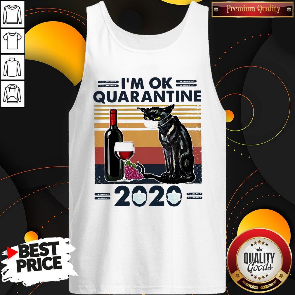Black Cat I’m Ok Quarantine 2020 Vintage Shirt