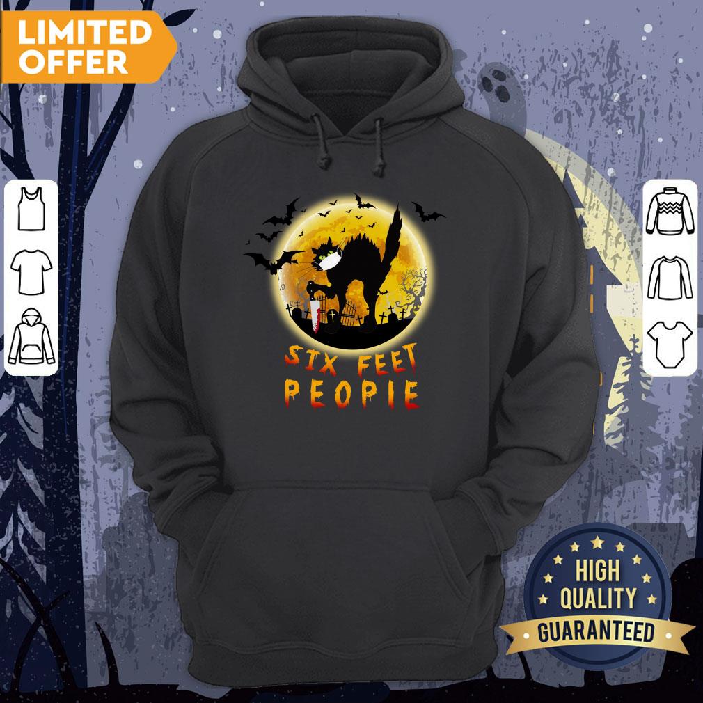 Black Cat Six Feet People Horror Halloween Shirt