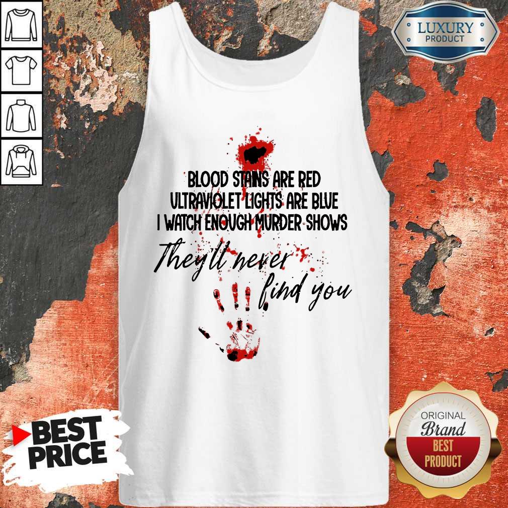 Blood Stains Are Red Ultraviolet Lights Are