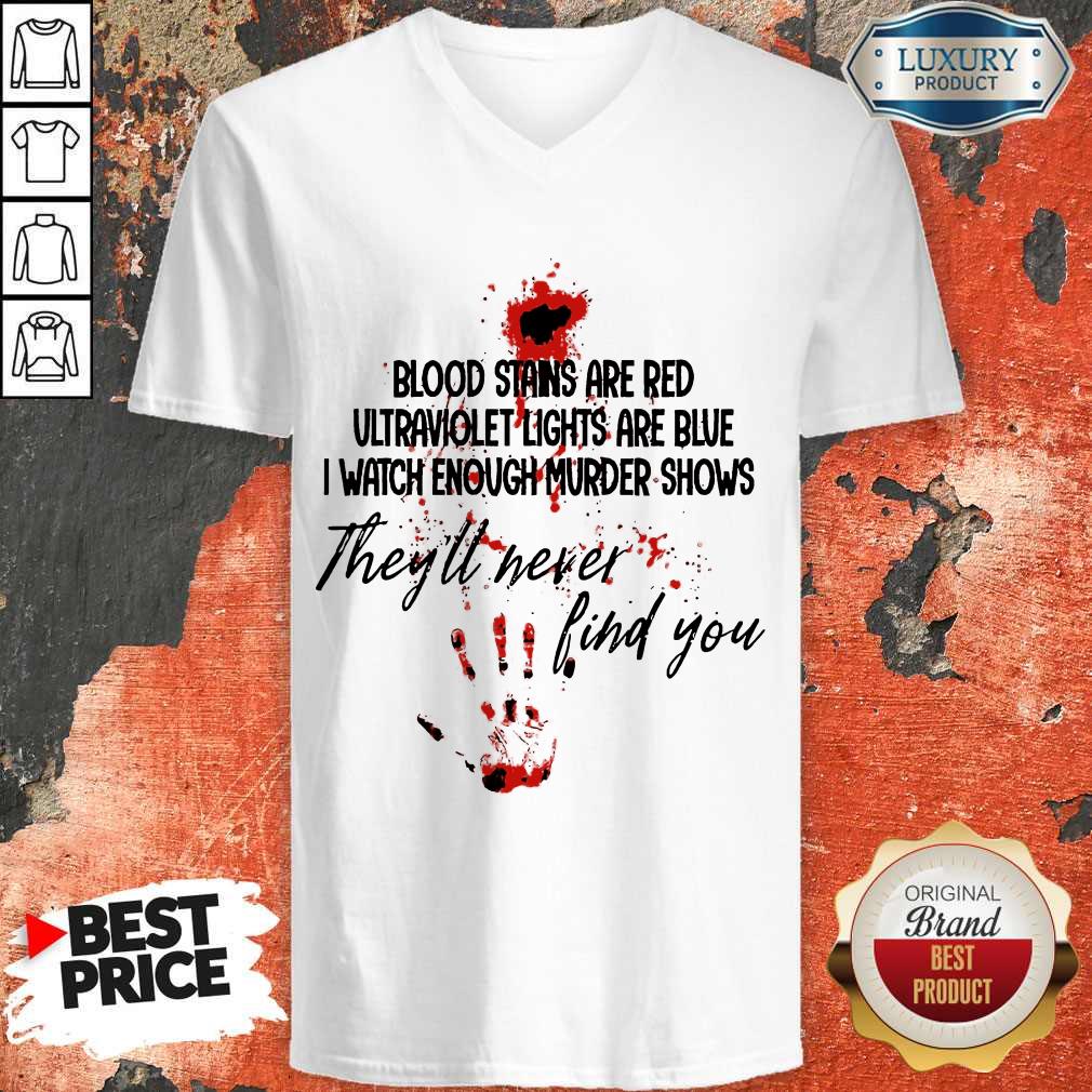 Blood Stains Are Red Ultraviolet Lights Are