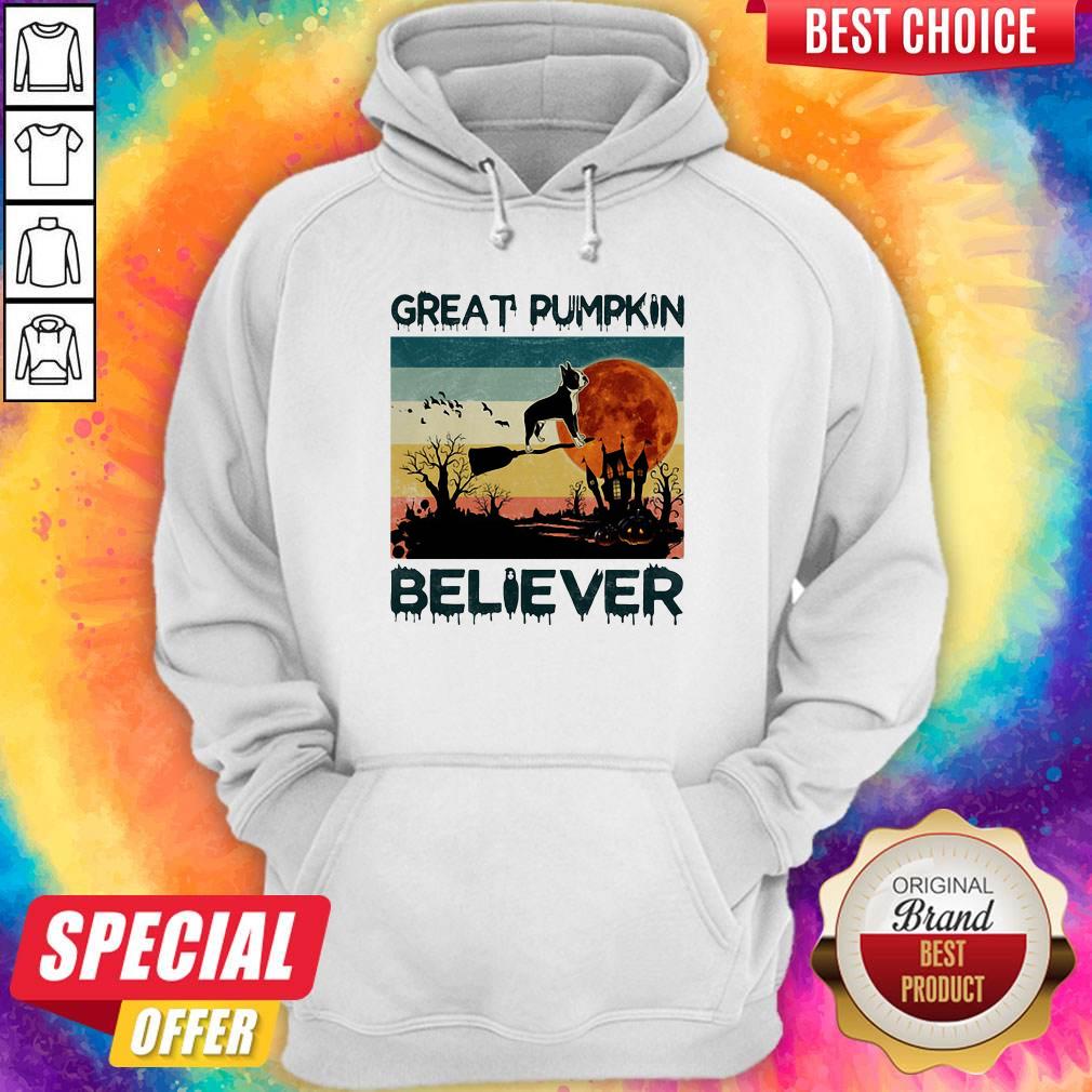 Boston Terrier Great Pumpkin Believer Vintage Shirt