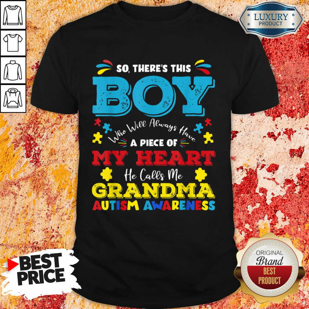 Boy Calls Me Grandma 9 Autism Awareness Shirt