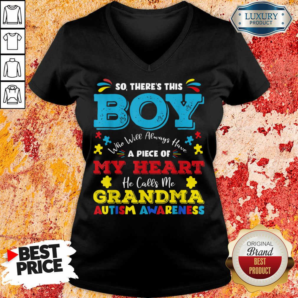 Boy Calls Me Grandma 9 Autism Awareness Shirt