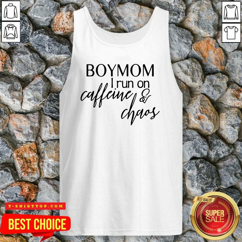 Boy Mom I Run Caffeine And Chaos Shirt