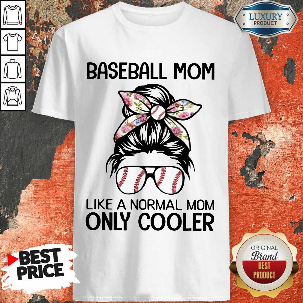 Bun Hair Baseball Mom Only Cooler Shirt