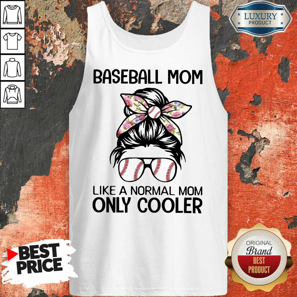 Bun Hair Baseball Mom Only Cooler Shirt