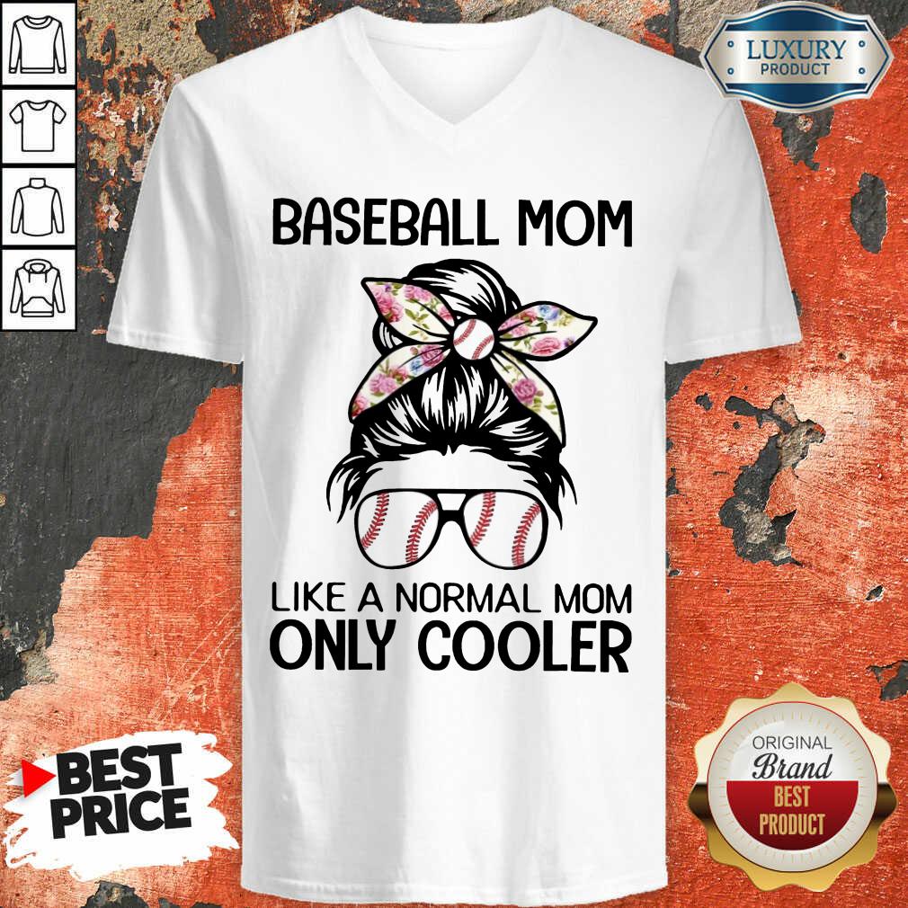 Bun Hair Baseball Mom Only Cooler Shirt