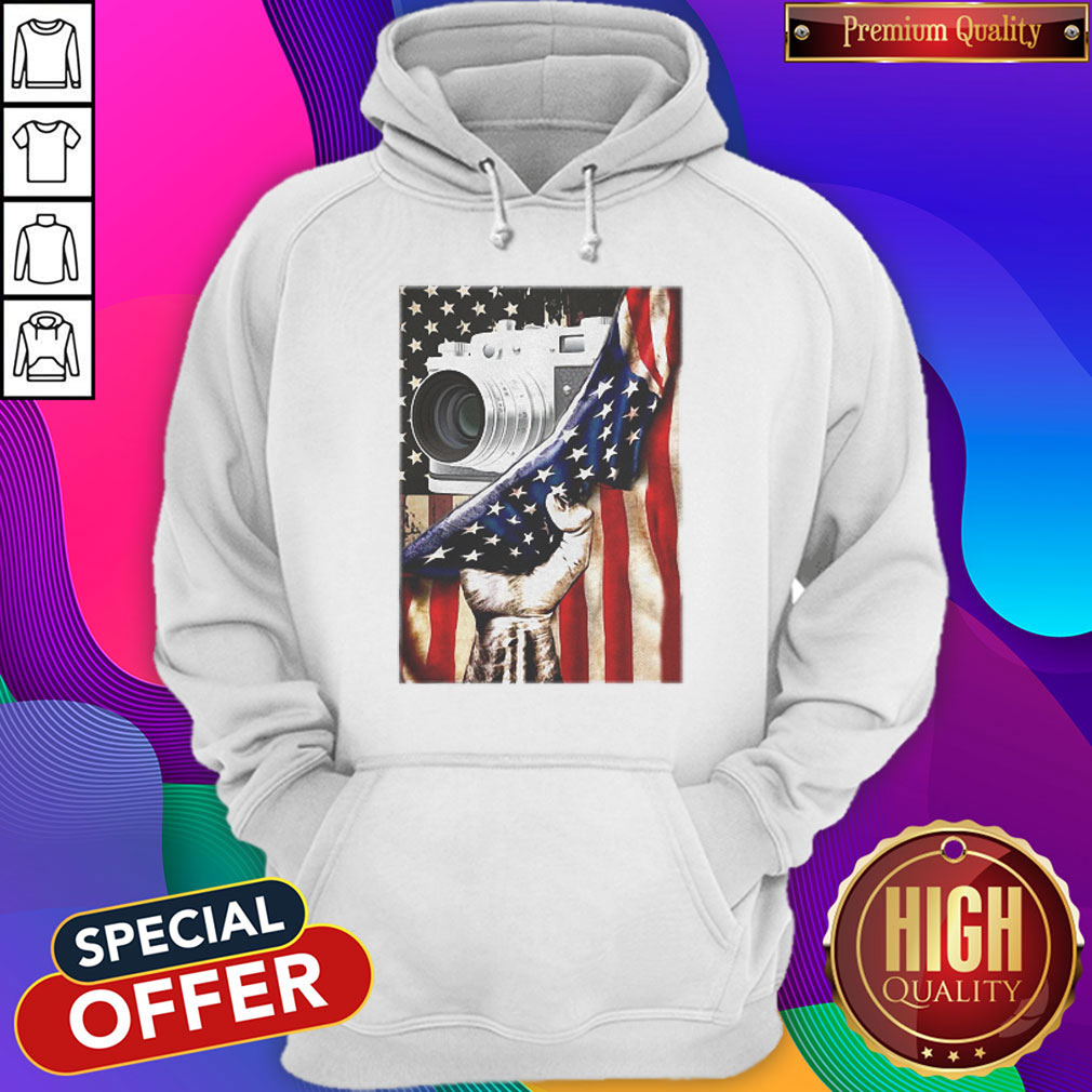 Camera Black Lives Matter American Flag Independence Day shirt