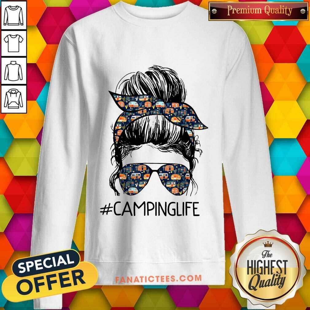 Camping Life Girl Messy Busy Shirt