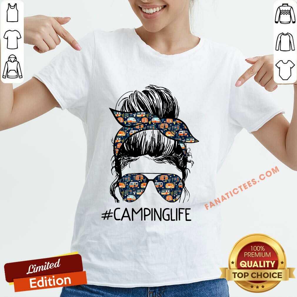 Camping Life Girl Messy Busy Shirt