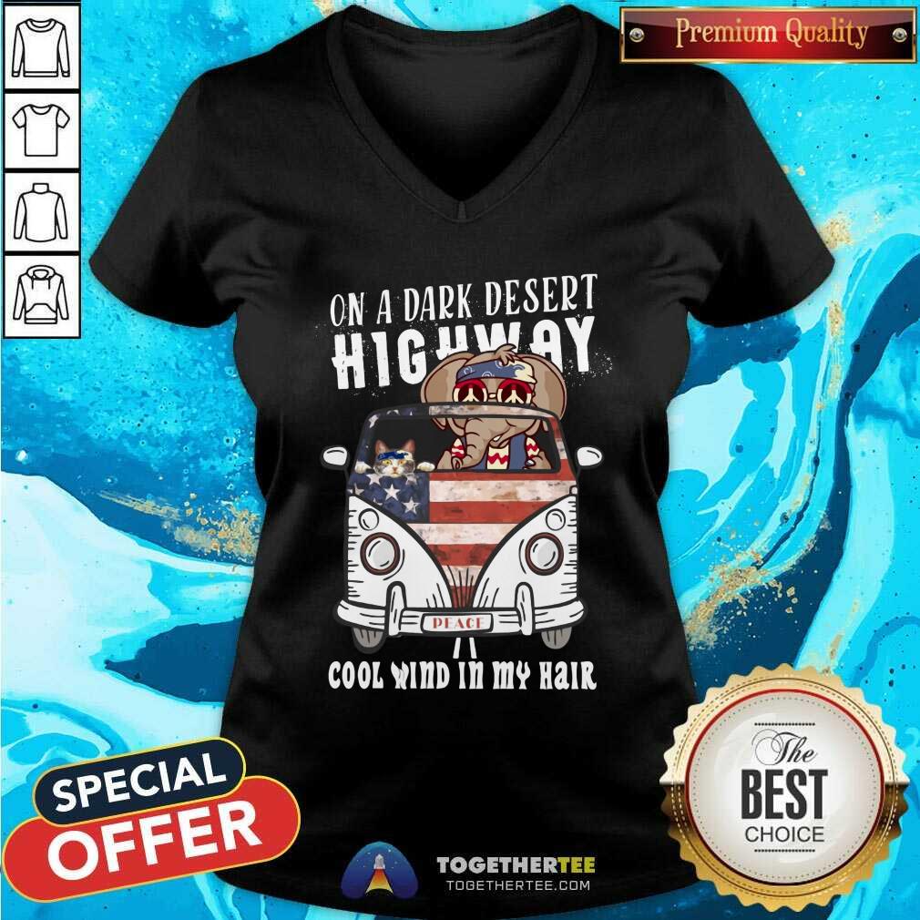 Cat And Elephant Dark Desert Highway Cool Wind In My Hair Shirt