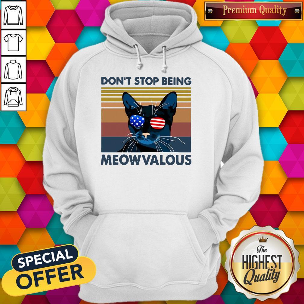Cat Don’t Stop Being Meowvalous American Flag Vintage Shirt