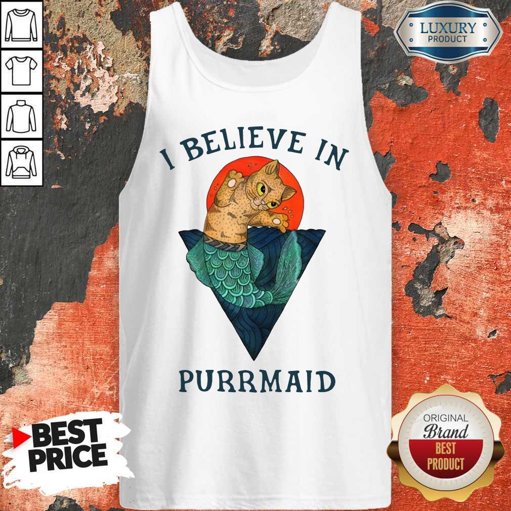 Cat I Believe In Purrmaid Sunset Shirt
