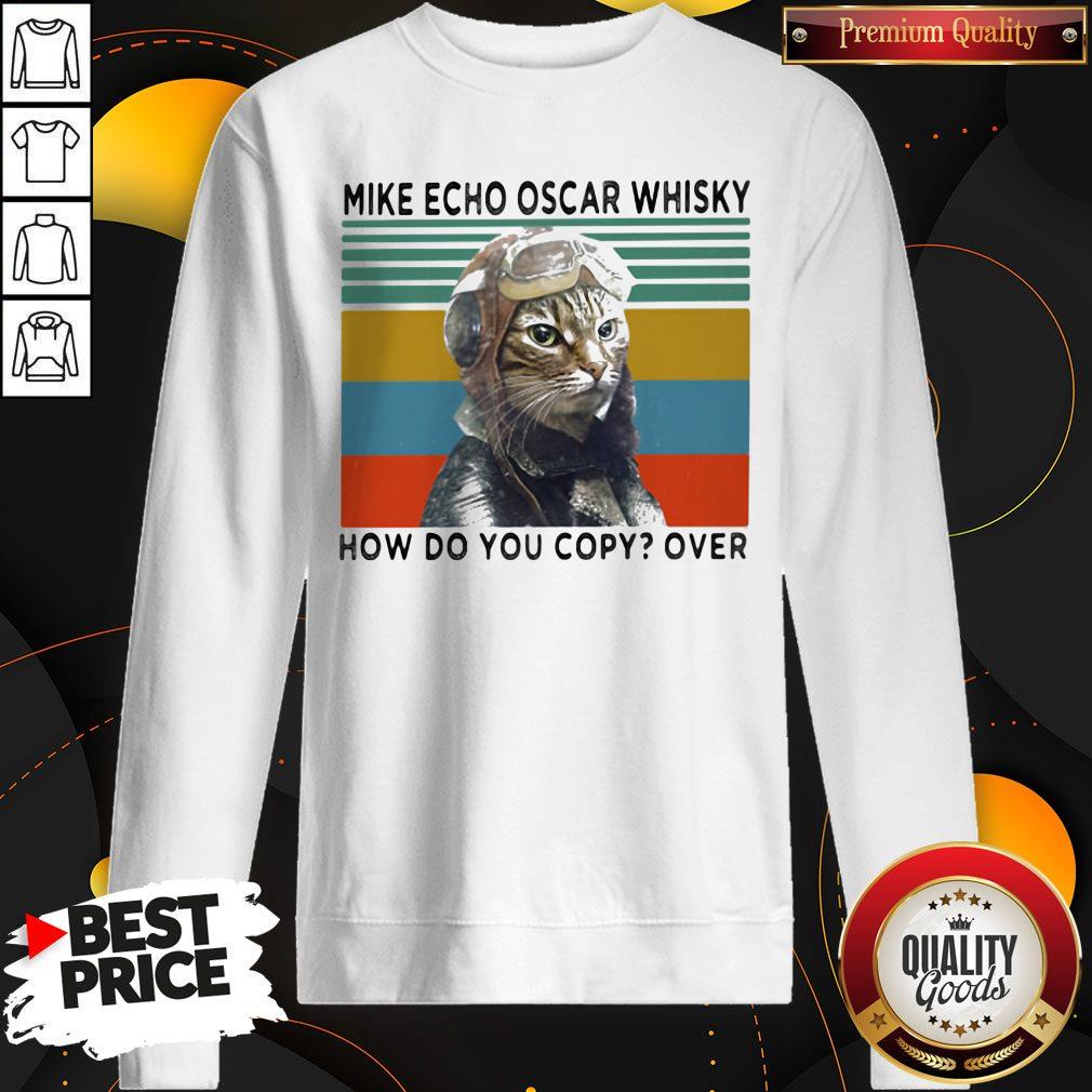Cat Mike Echo Oscar Whisky How Do You Copy Over Vintage Retro Shirt