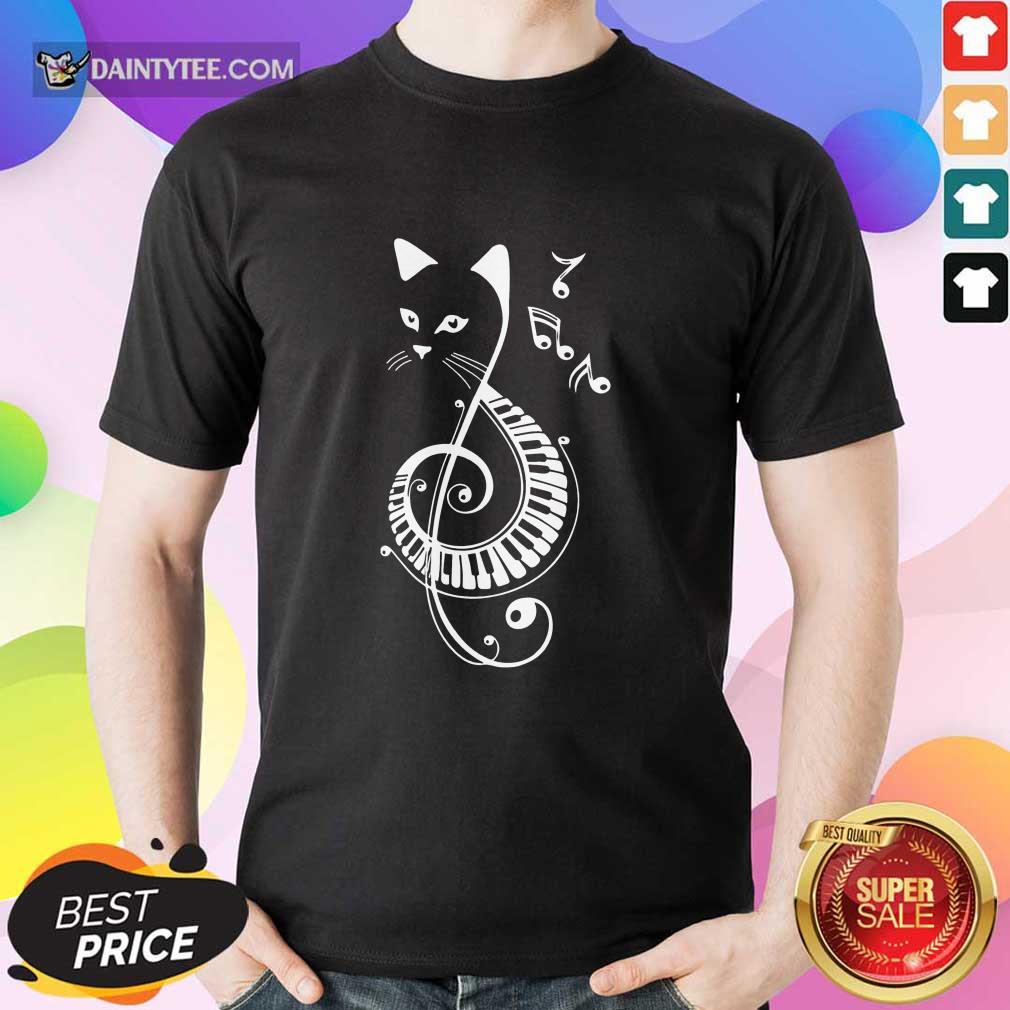 Cat Music Note Shirt
