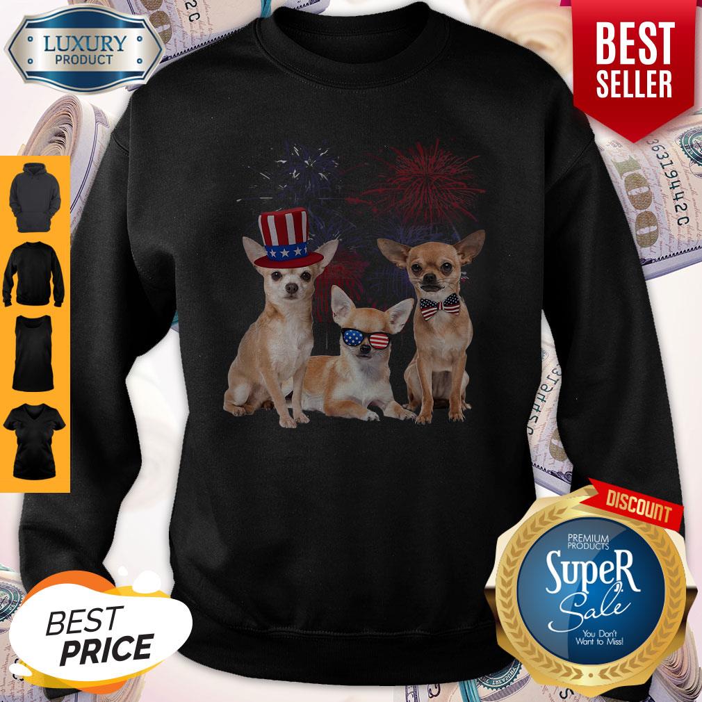 Chihuahua 4 Of July 4 American Flag Shirt