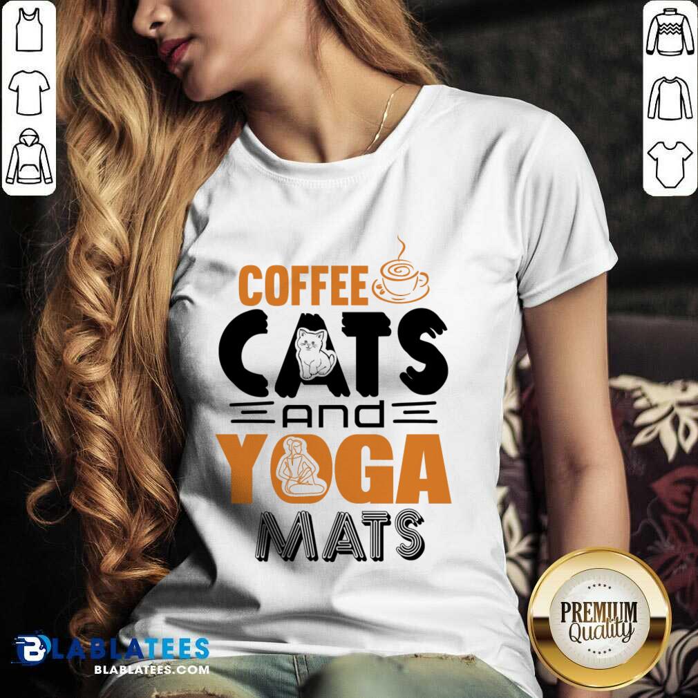 Coffee Cats And Yoga Mats Shirt