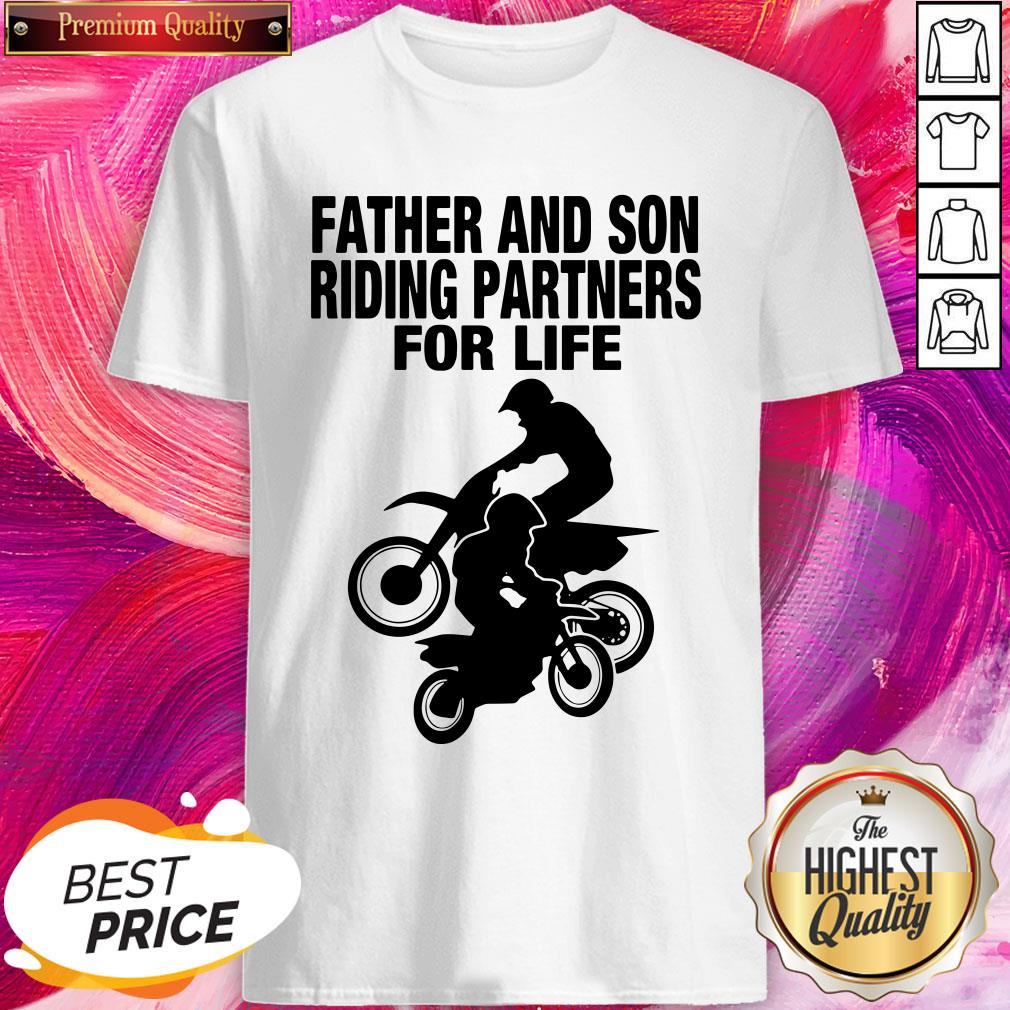 Cool Motocross Father And Son Riding Partners For Life Shirt