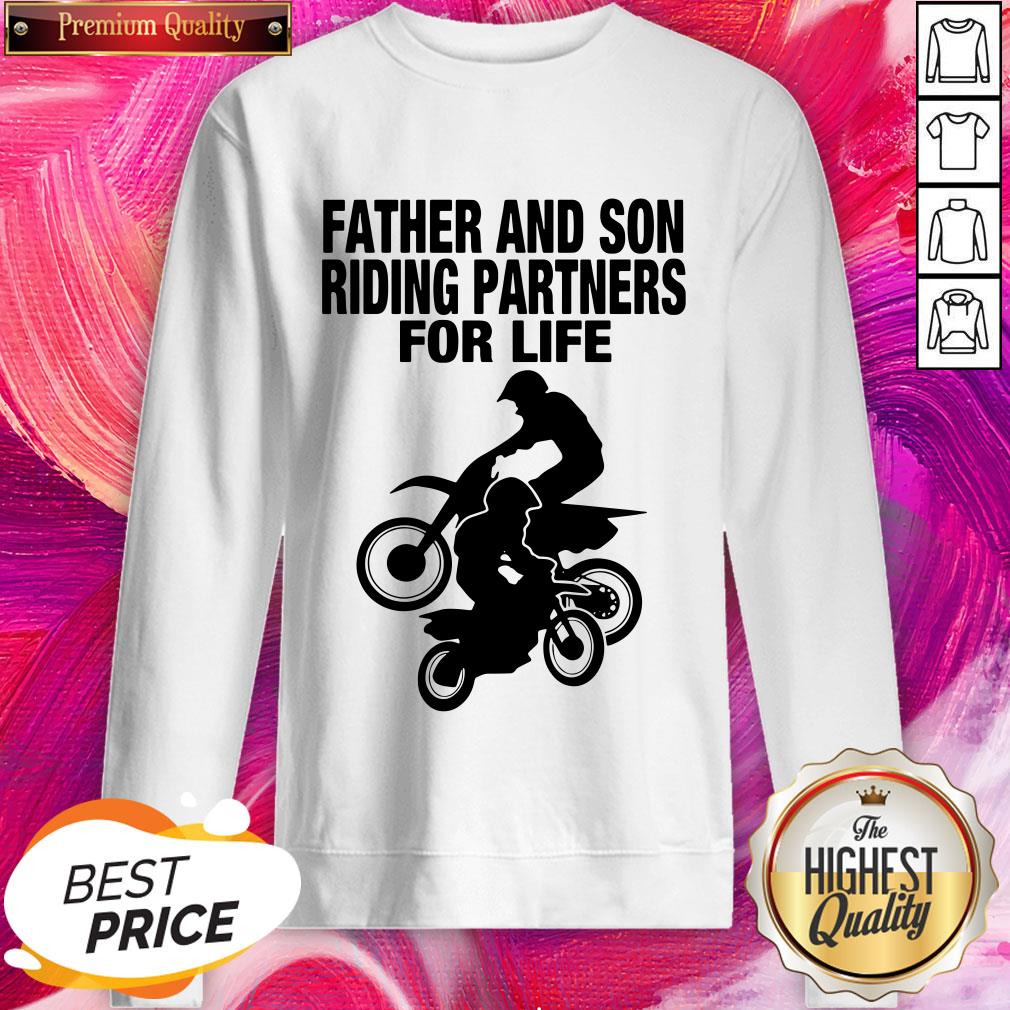 Cool Motocross Father And Son Riding Partners For Life Shirt