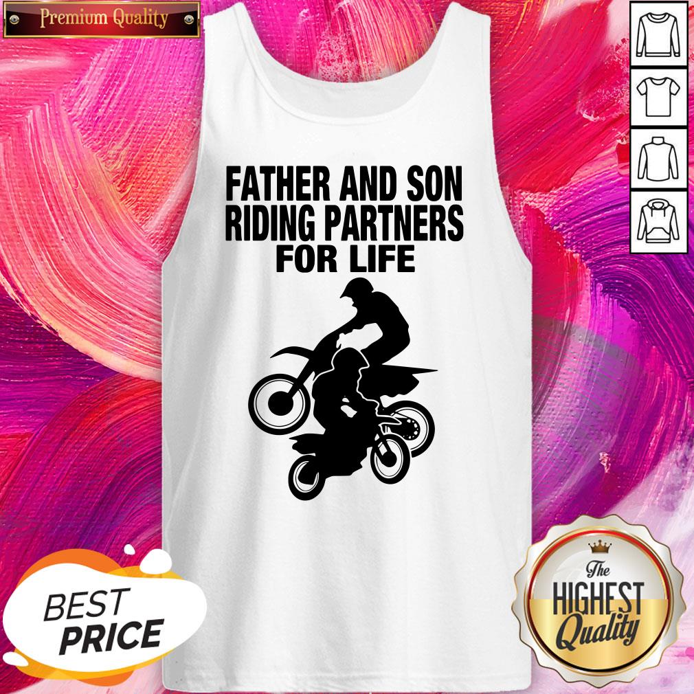 Cool Motocross Father And Son Riding Partners For Life Shirt