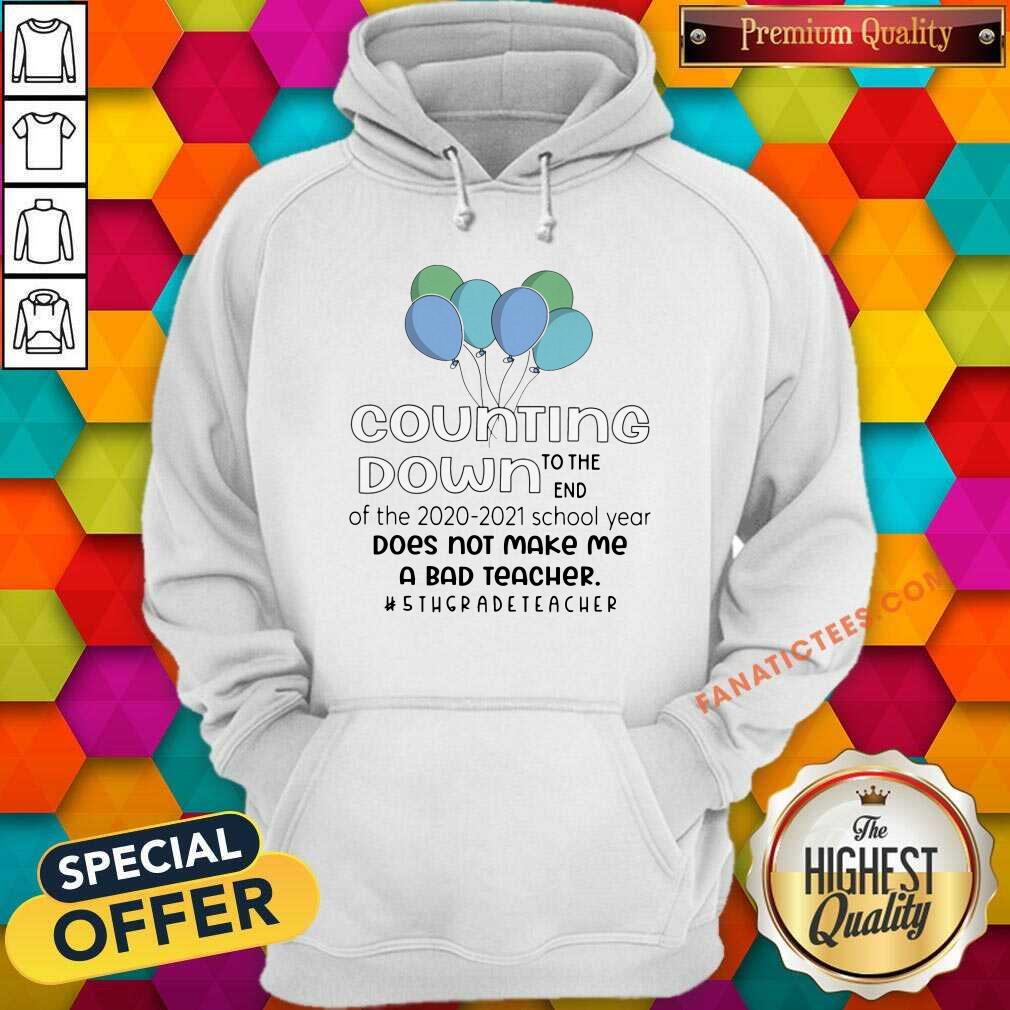 Counting Down To The End Of The 2020-2021 5th Grade Teacher Shirt