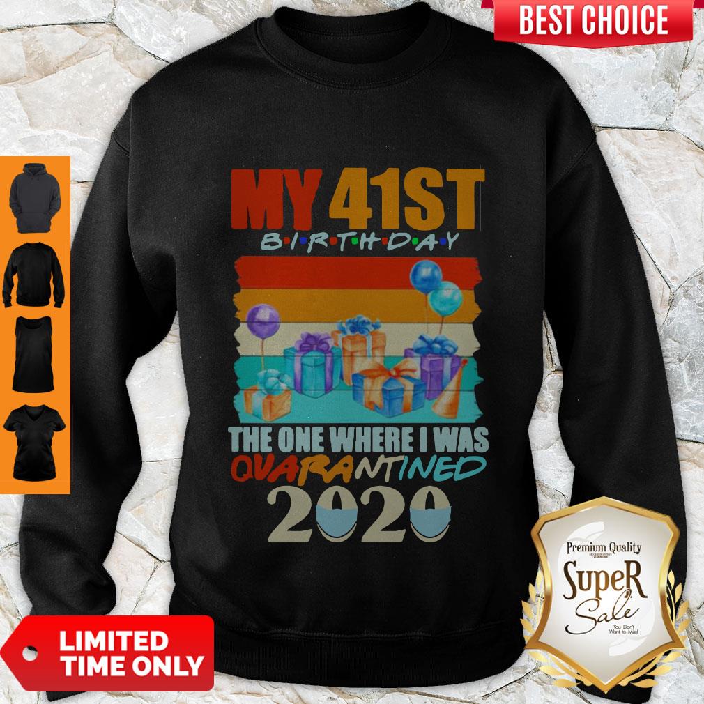 My 41th Birthday The One Where I Was Quarantined 2020 Mask Vintage Shirt