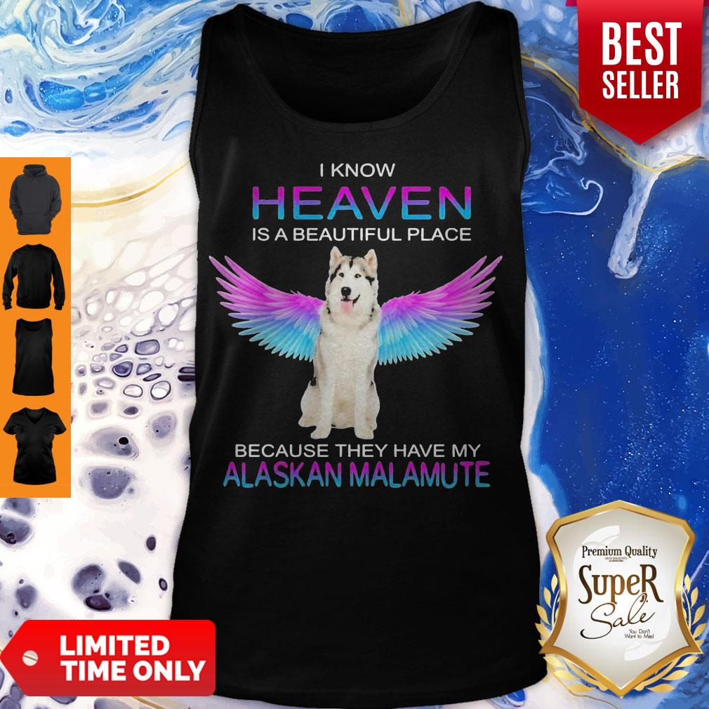 Cute Alaskan Malamute In Heaven Shirt