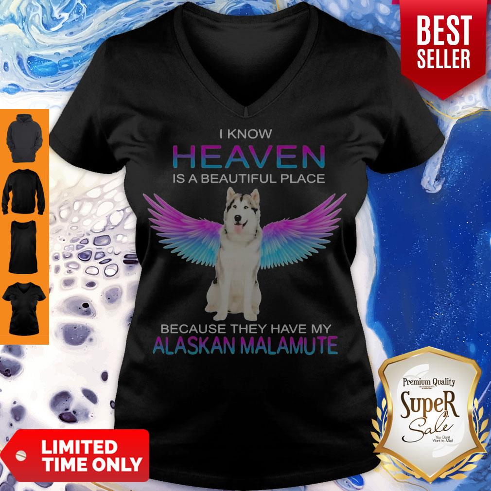 Cute Alaskan Malamute In Heaven Shirt