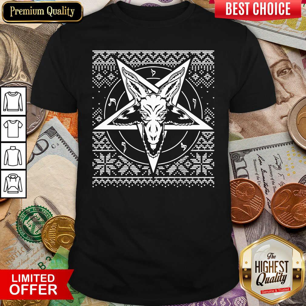 Cute Baphomet Christmas Ugly Christmas Shirt