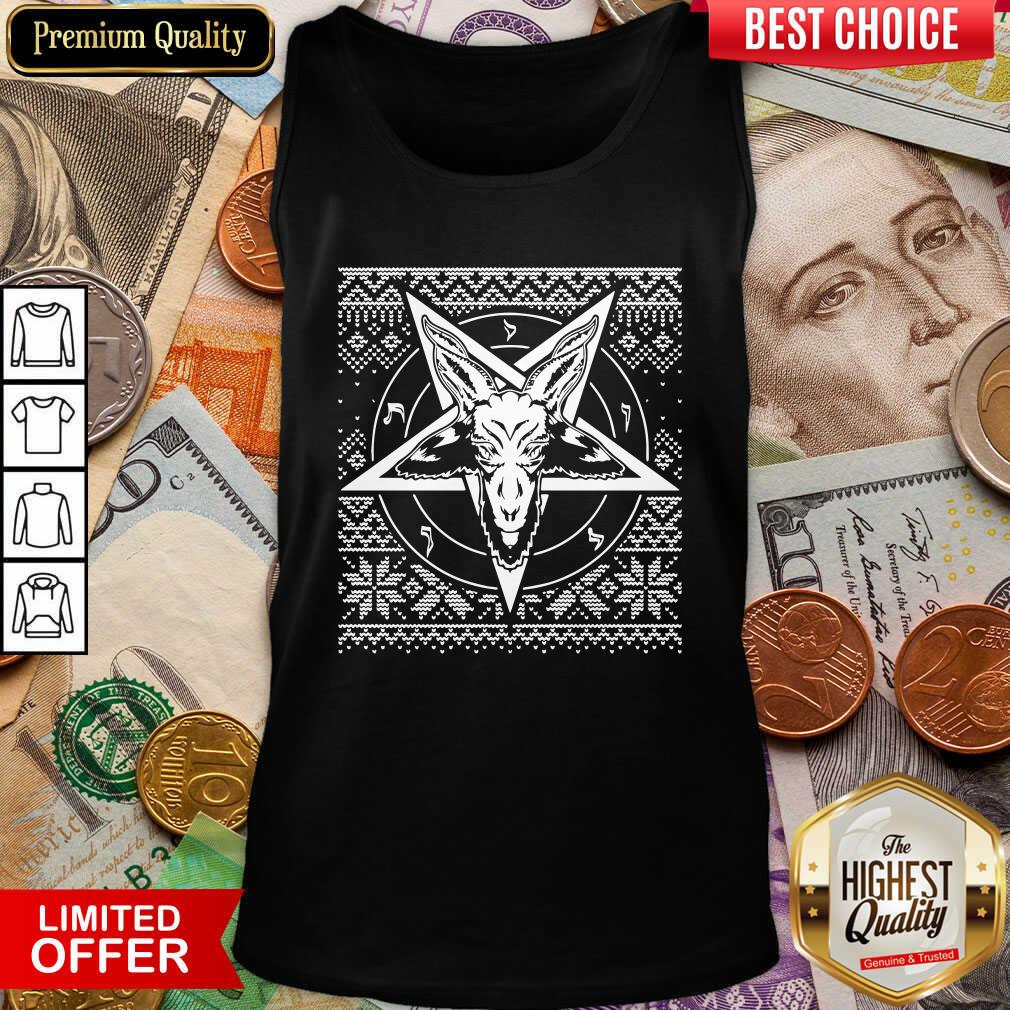 Cute Baphomet Christmas Ugly Christmas Shirt