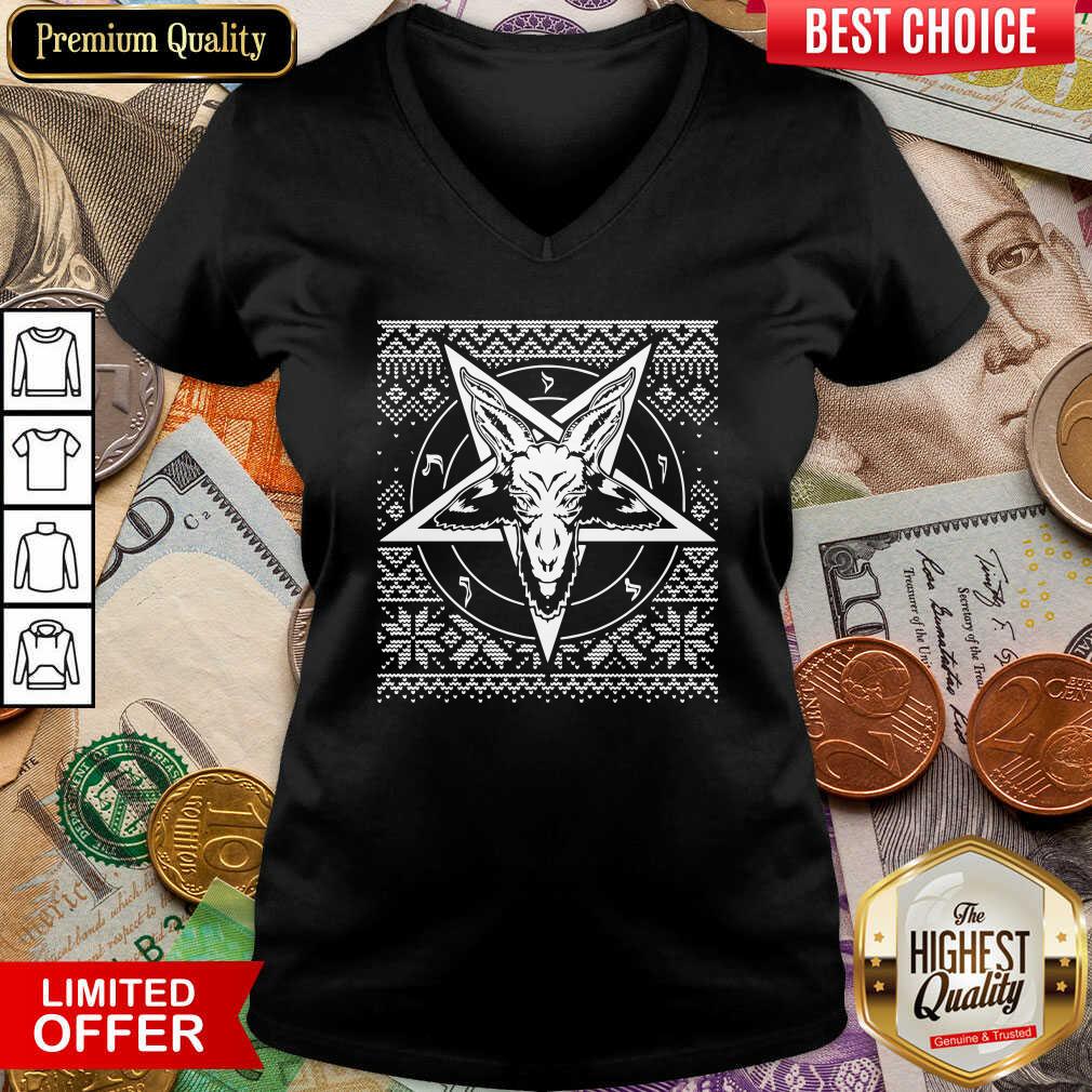 Cute Baphomet Christmas Ugly Christmas Shirt