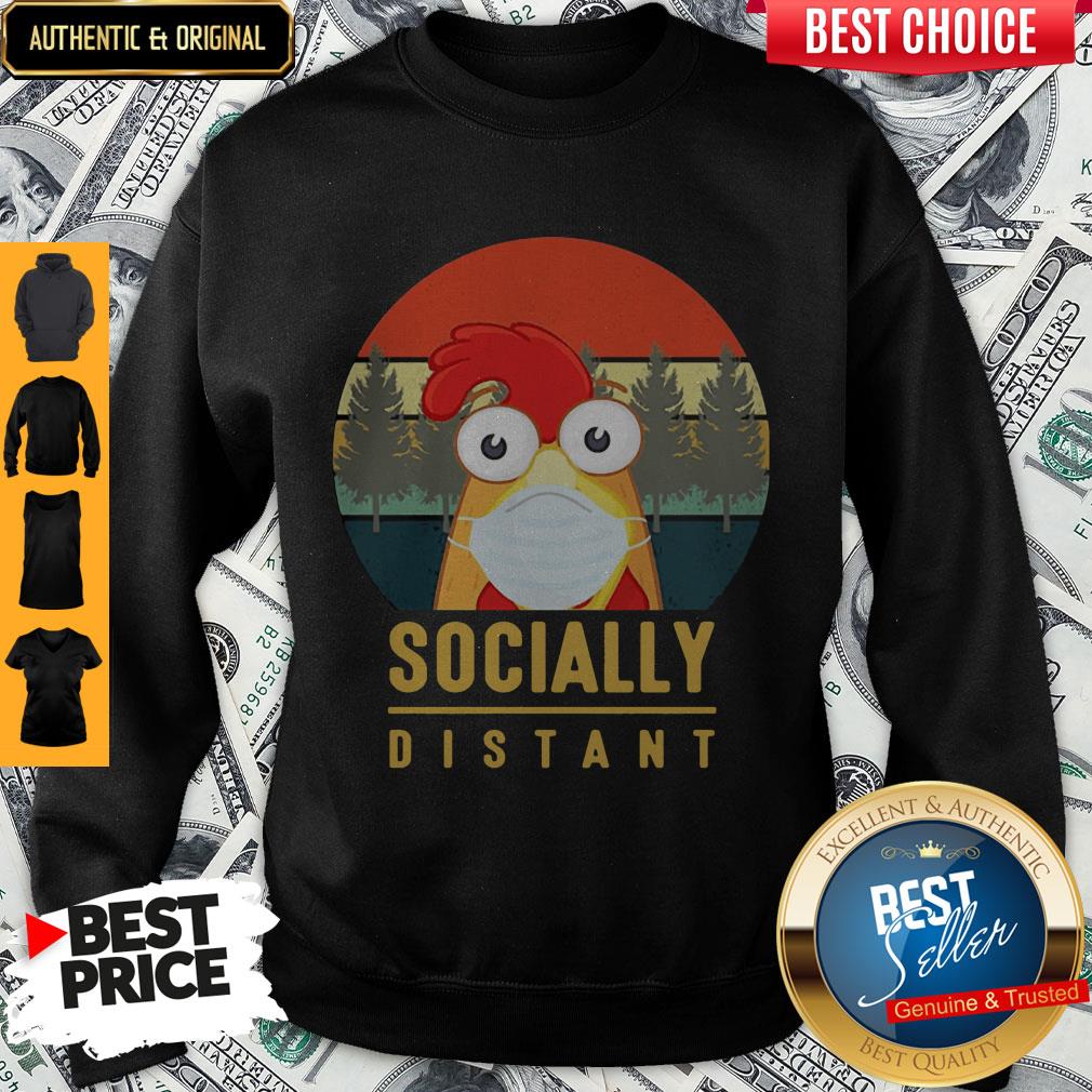 Cute Chicken Mask Socially Distant Covid-19 Shirt