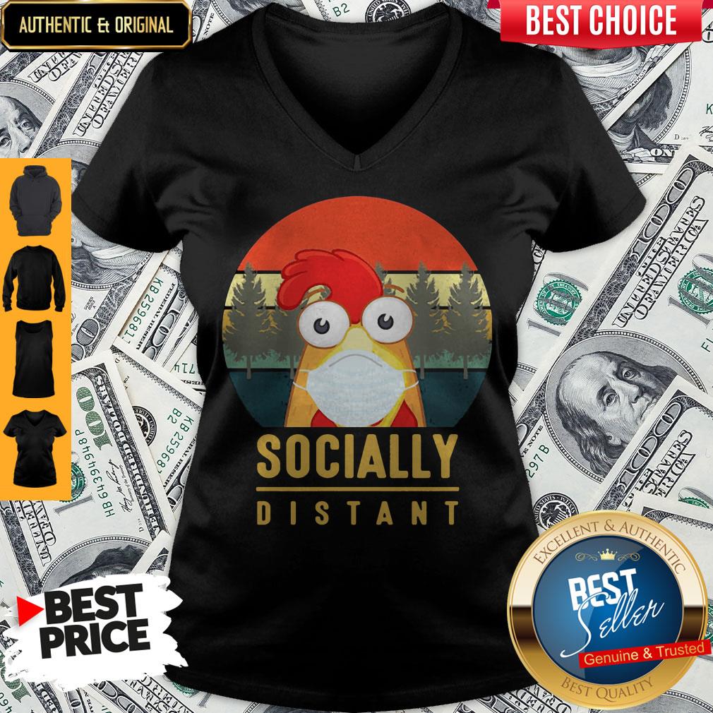 Cute Chicken Mask Socially Distant Covid-19 Shirt