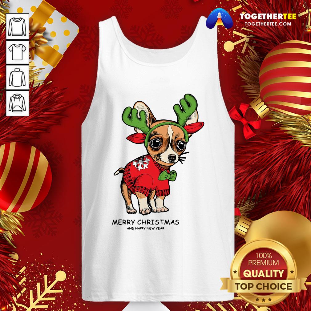 Cute Chihuahua Merry Christmas And Happy New Year Shirt