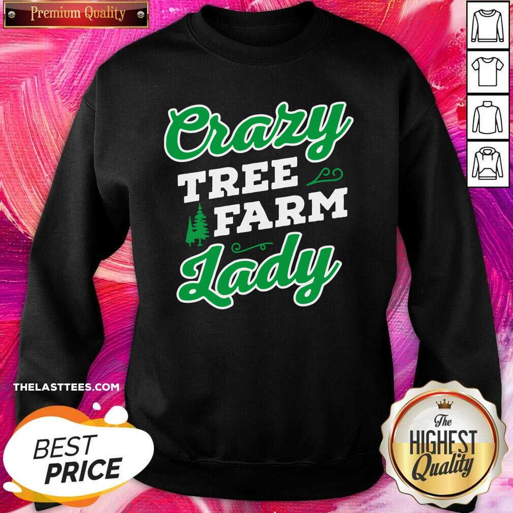 Cute Crazy Tree Farm Lady Christmas Tree Merry Xmas Shirt
