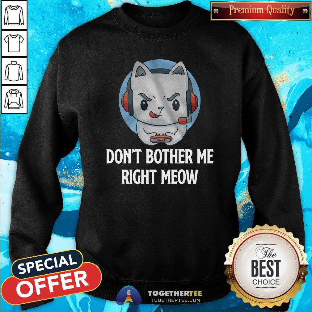 Cute Don’t Bother Me Righ Meow Shirt