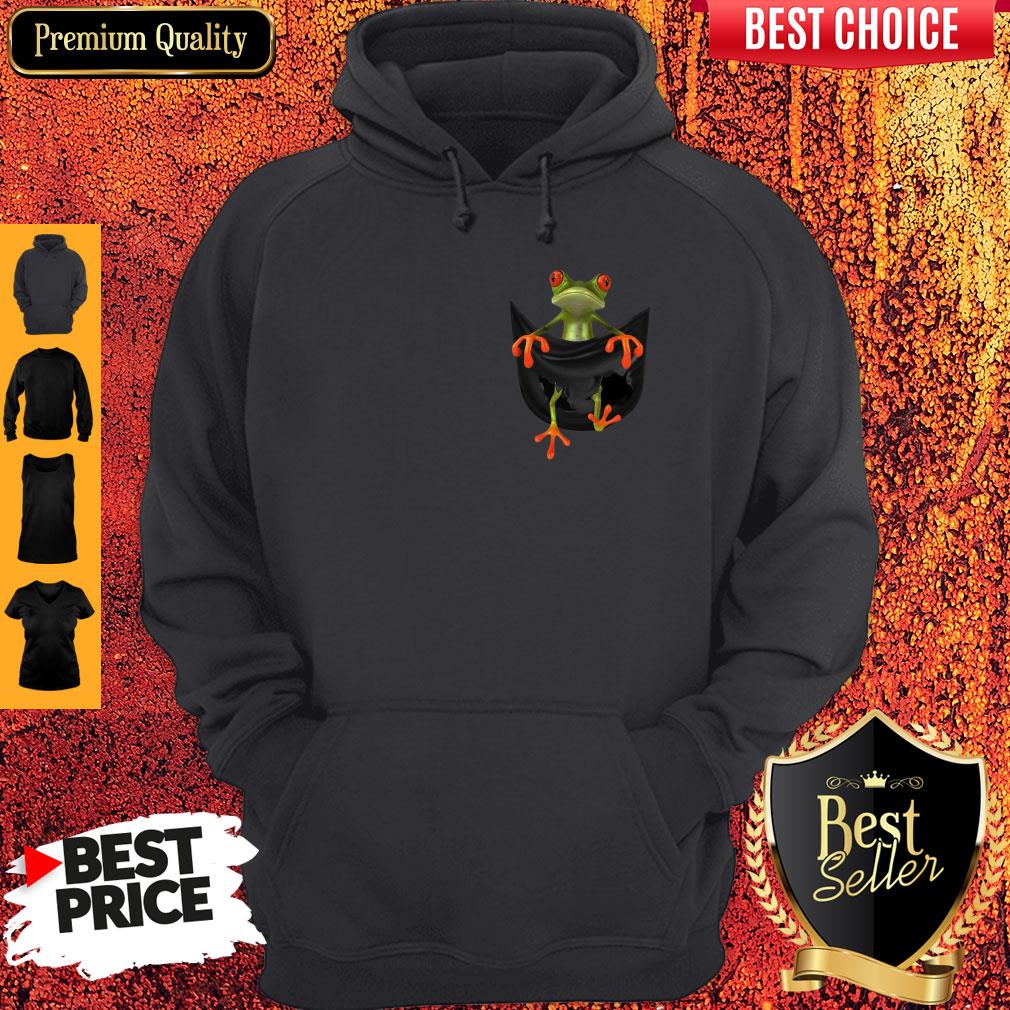 Cute Frog In Pocket Shirt