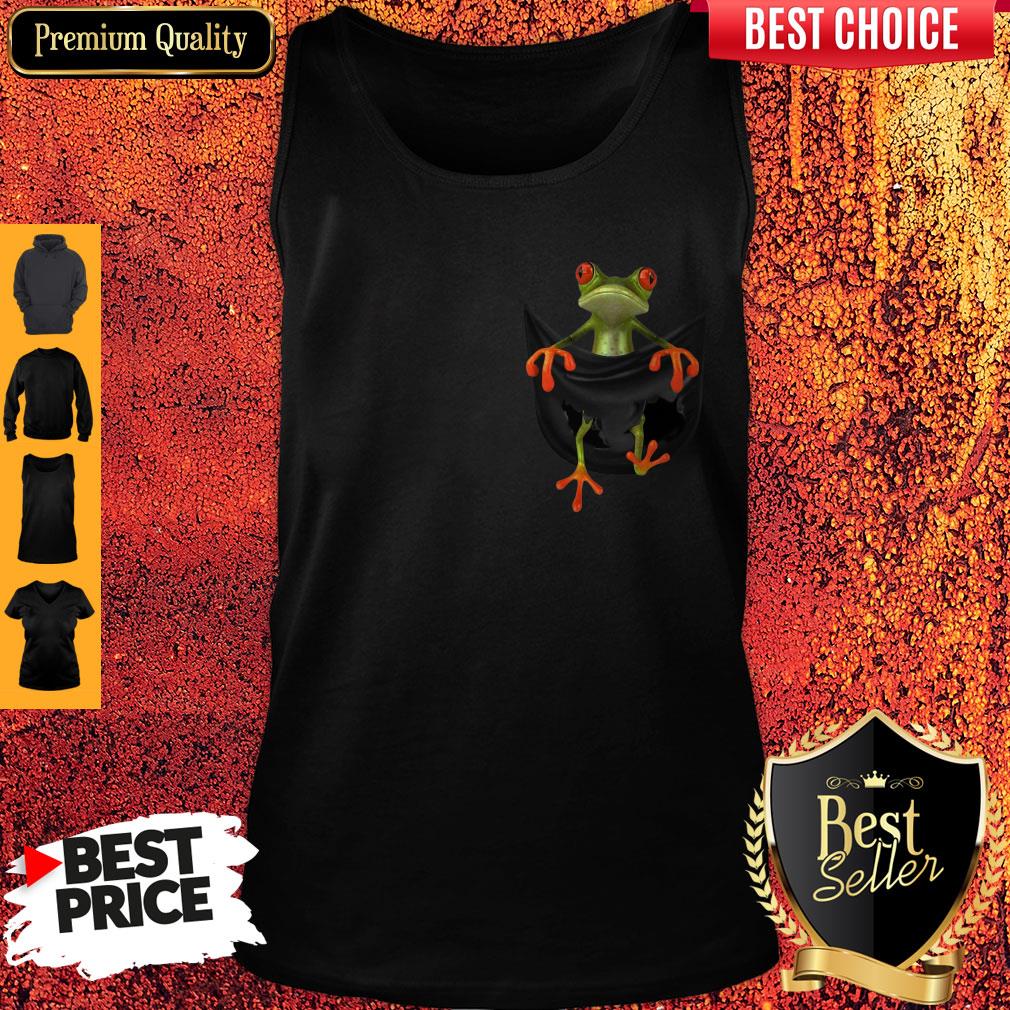 Cute Frog In Pocket Shirt