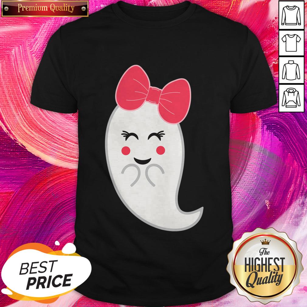 Cute Ghost With Bow Halloween Day Shirt