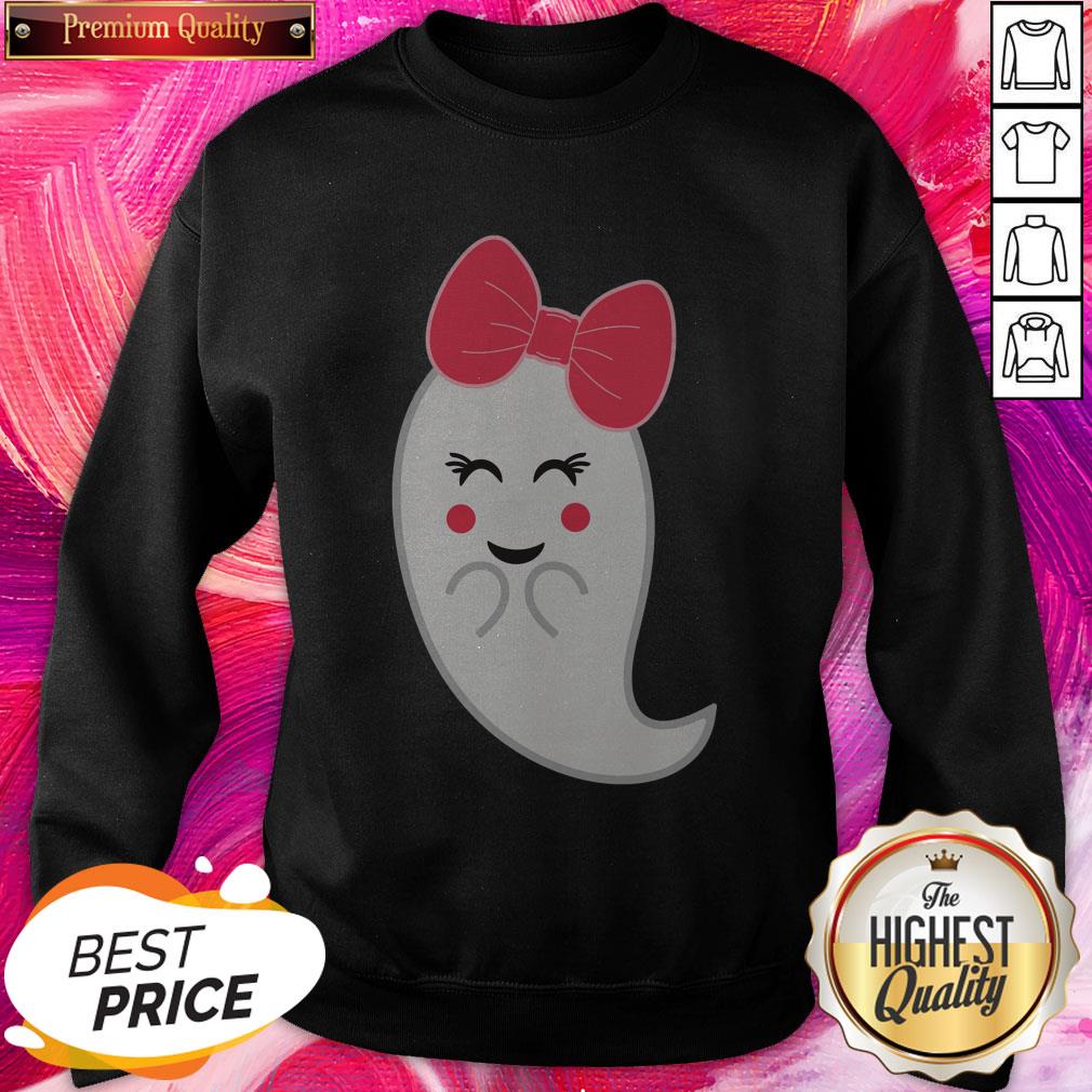 Cute Ghost With Bow Halloween Day Shirt