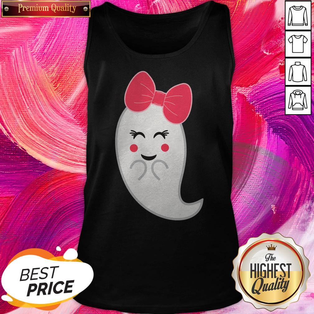 Cute Ghost With Bow Halloween Day Shirt
