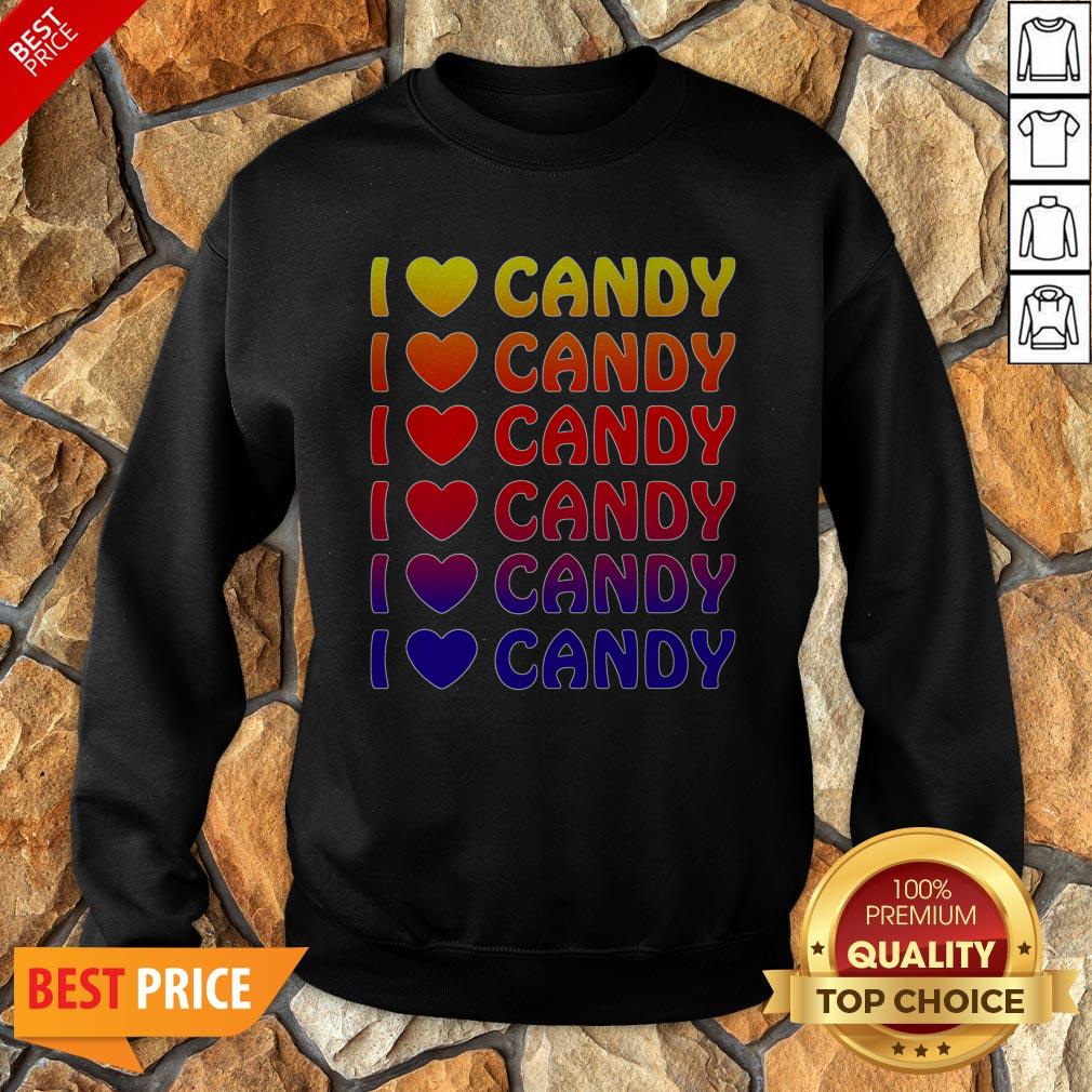 Cute Halloween Candy I Love Candy Boy Girls Kids Gift Shirt