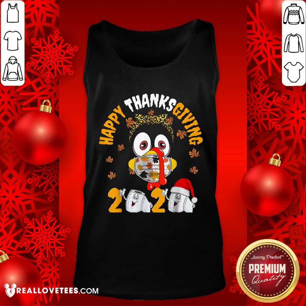 Cute Happy Thanksgiving 2020 Toilet Paper Turkey Face Mask Quarantine Shirt