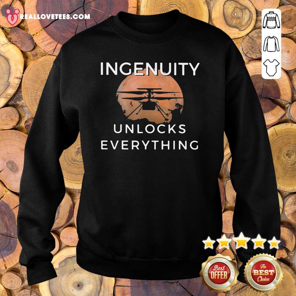 Cute Ingenuity Unlocks Everything Perseverance Rover Nasa Shirt