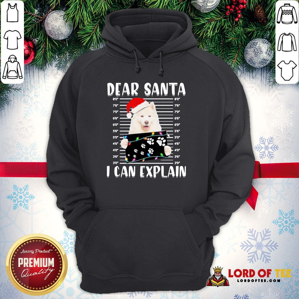 Cute Japanese Santa Spitz Dear Santa I Can Explain Light Christmas Shirt