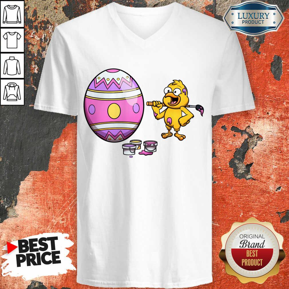 Cute Little Chick Painting An Easter Egg Shirt