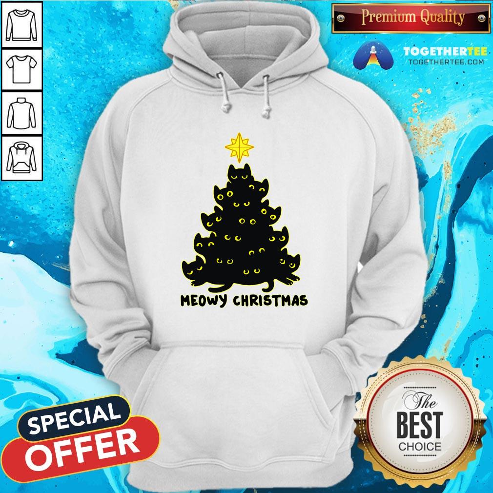 Cute Meowy Christmas Black Cat Shirt